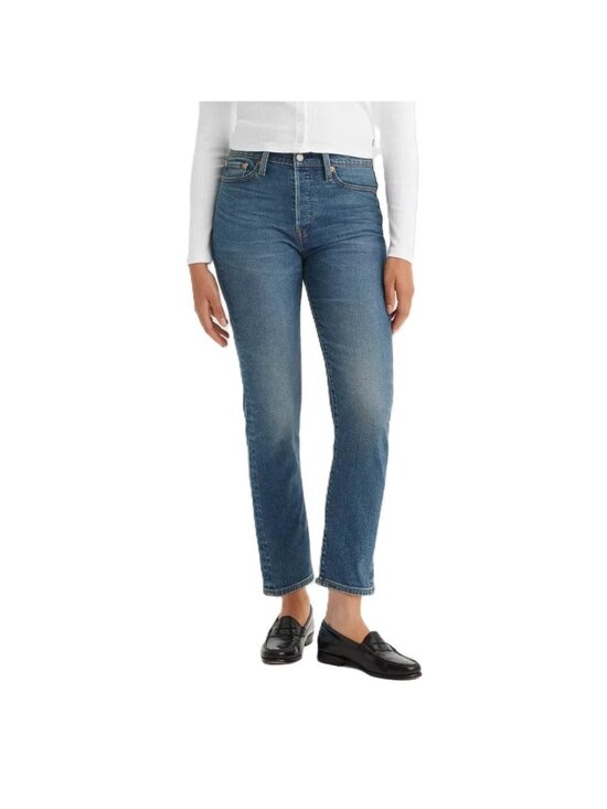 Levi's Denim - Women's Levi's Wedgie Straight Jeans Button Fly Cropped Maximum Effort 32 x 28